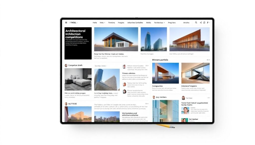 Источники вдохновения для архитектурных конкурсов - иллюстрация