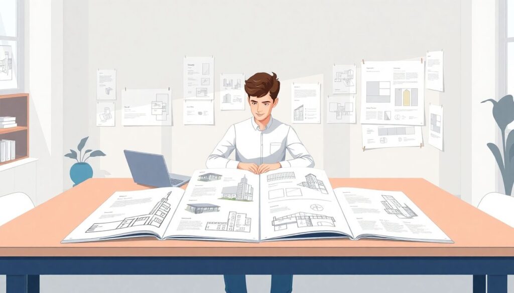 Как оформить портфолио для архитектурного конкурса - иллюстрация